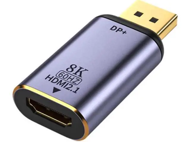 Alt view image 11 of 14 - AOMOPROING Cable DisplayPort 1.4 Source to HDMI 2.0 Display 8K 60hz UHD 4K DP to HDMI Male Monitor Adapter Connector