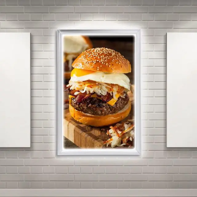 Alt view image 10 of 14 - 24 x 36 Inch LED Movie Poster Frame Home Theater Wall Mounted Advertising Picture Frame Display Led Light Box Sign Advertising Display