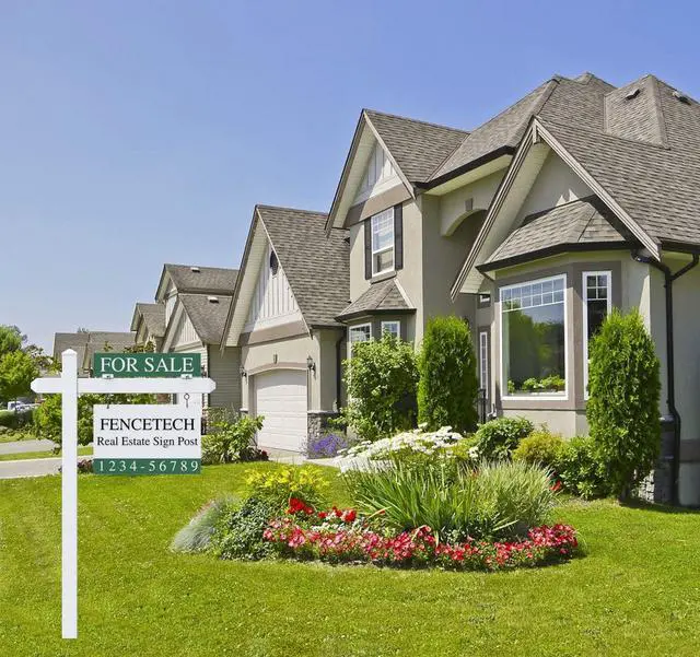Alt view image 13 of 14 - 4.7ft Vinyl PVC Real Estate Sign Post, Realtor Yard Sign Post for Open House and Home for Sale, 36" Arm Holds Up to 24" Sign - White (No Sign)