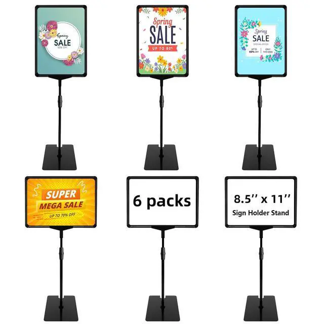Alt view image 8 of 14 - Sign Holder Stand 8.5 x 11,Sign Stand for Display,Table Sign Holders,Suitable for indoor use,Adjustable Sign Holders For Table Top