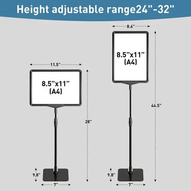 Alt view image 9 of 14 - Sign Holder Stand 8.5 x 11,Sign Stand for Display,Table Sign Holders,Suitable for indoor use,Adjustable Sign Holders For Table Top