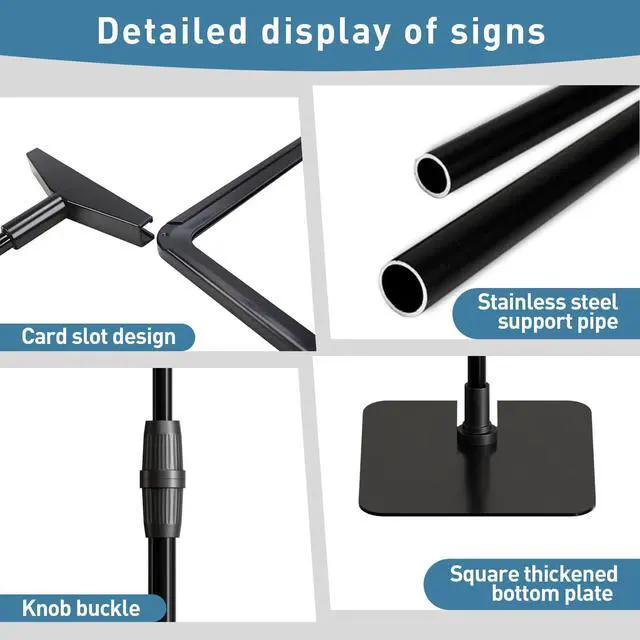 Alt view image 12 of 14 - Sign Holder Stand 8.5 x 11,Sign Stand for Display,Table Sign Holders,Suitable for indoor use,Adjustable Sign Holders For Table Top