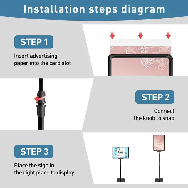 Alt view image 13 of 14 - Sign Holder Stand 8.5 x 11,Sign Stand for Display,Table Sign Holders,Suitable for indoor use,Adjustable Sign Holders For Table Top