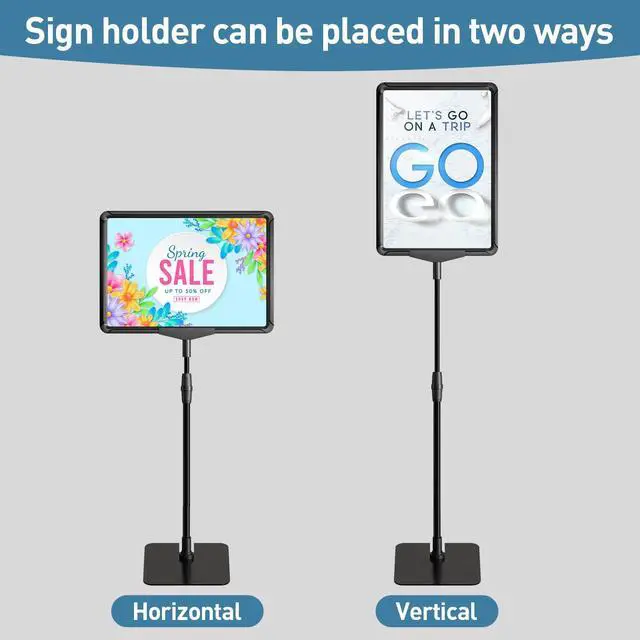 Alt view image 10 of 14 - Sign Holder Stand 8.5 x 11,Sign Stand for Display,Table Sign Holders,Suitable for indoor use,Adjustable Sign Holders For Table Top