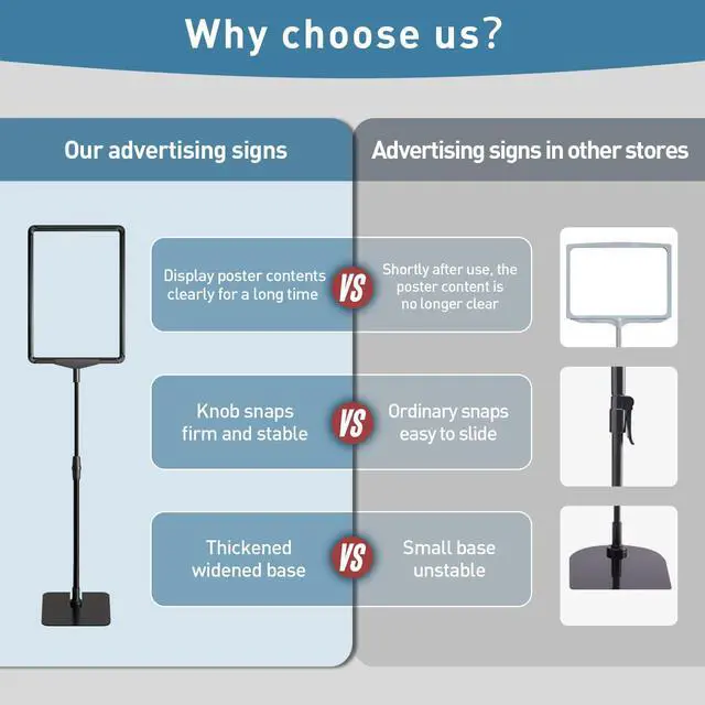 Alt view image 11 of 14 - Sign Holder Stand 8.5 x 11,Sign Stand for Display,Table Sign Holders,Suitable for indoor use,Adjustable Sign Holders For Table Top