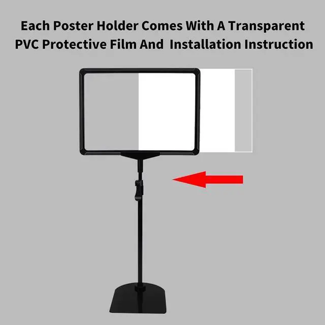 Alt view image 10 of 12 - Sign Holder Stand,Sign Stand for Display,Adjustable Sign Holders For Table Top,Table Sign Holders 8.5 x 11,6 Packs,Black