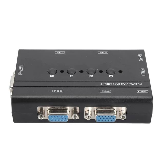 Alt view image 8 of 14 - Sonew USB VGA KVM Switch 4 Port Selector for 4 PCs Sharing Display and 3 USB Devices Including, Keyboard, and Printer