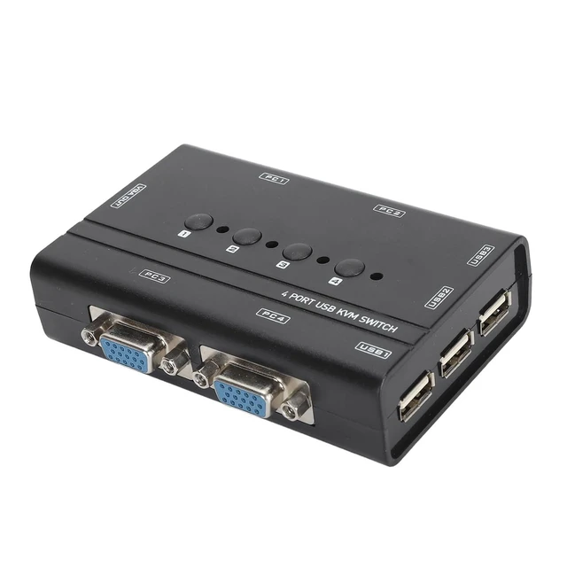 Alt view image 11 of 14 - Sonew USB VGA KVM Switch 4 Port Selector for 4 PCs Sharing Display and 3 USB Devices Including, Keyboard, and Printer