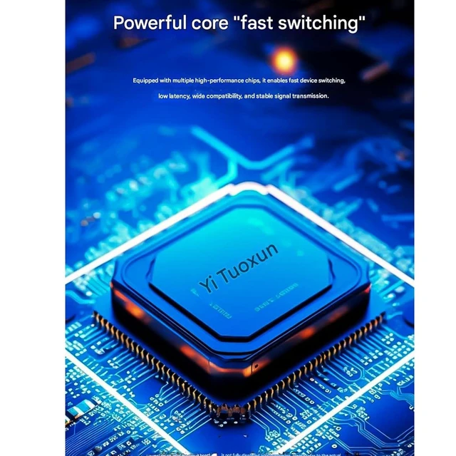 Alt view image 11 of 14 - HDMI Allocator KVM Switcher- 4K 2 in 1 Out KVM Switch Keyboard Mouse USB Shared Display Synchronization Controller