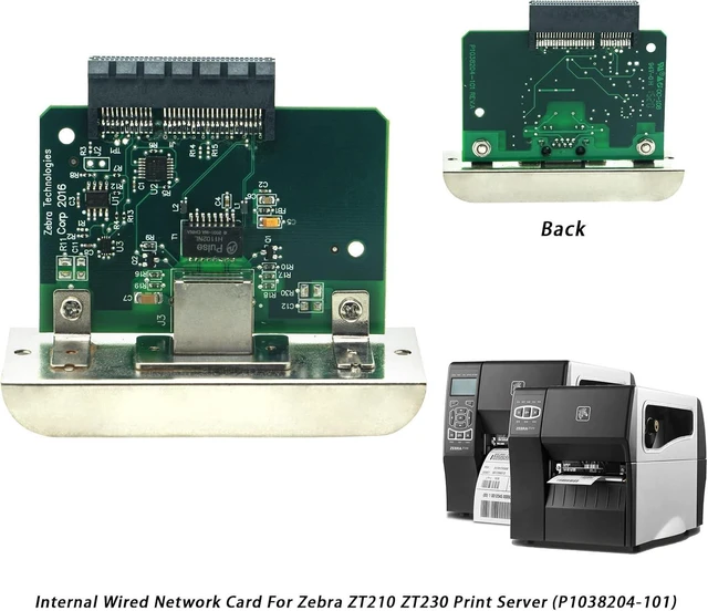 Alt view image 9 of 14 - Network Card for Zebra ZT210 ZT220 ZT230 Label Printer,Internal Ethernet Print Server(P1038204-101)
