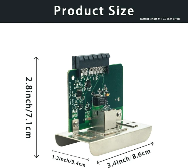 Alt view image 10 of 14 - Network Card for Zebra ZT210 ZT220 ZT230 Label Printer,Internal Ethernet Print Server(P1038204-101)