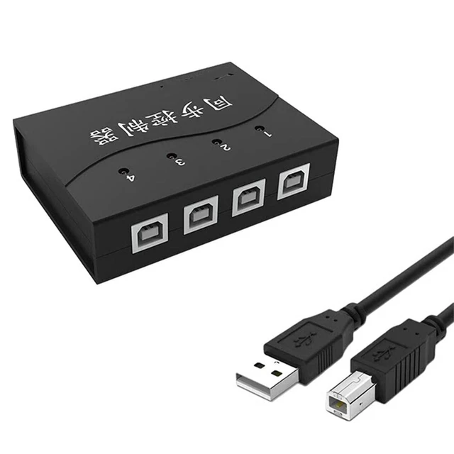 Alt view image 8 of 14 - 4/8/16/32/48 Port Synchronous Control - Keyboard Mouse Synchronous Sharer, Plug and Play, Black Computer/Game Control Synchronizer, KVM Switch/Distributor, for Game Tudios/Offices(4 Ports)