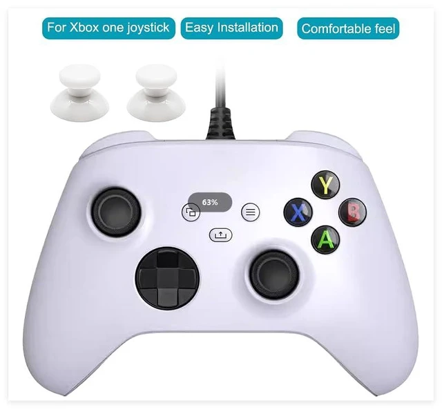 Alt view image 14 of 14 - White Controller Joystick Replacement Kit, 10 Pcs Accessories with 6 Rubberized Thumbsticks, T6 T8 Screwdrivers, and Pry Tools - Compatible with Xbox One/S/X Controller Joysticks Repair