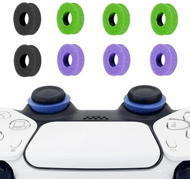Alt view image 7 of 12 - 8 Pack Precision Rings Aim Assist for PS5, for PS4, Compatible with Xbox Controllers Accessories Control with Soft Silicone Rings Compatible with Fortnite & FPS GamesBlack+Purple+Green