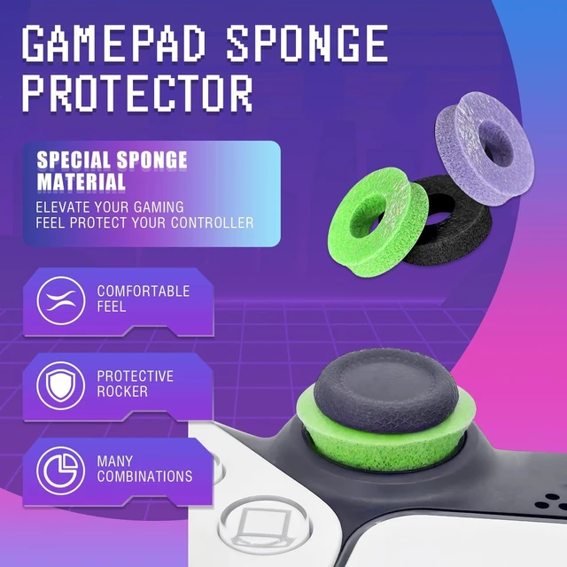 Alt view image 9 of 12 - 8 Pack Precision Rings Aim Assist for PS5, for PS4, Compatible with Xbox Controllers Accessories Control with Soft Silicone Rings Compatible with Fortnite & FPS GamesBlack+Purple+Green
