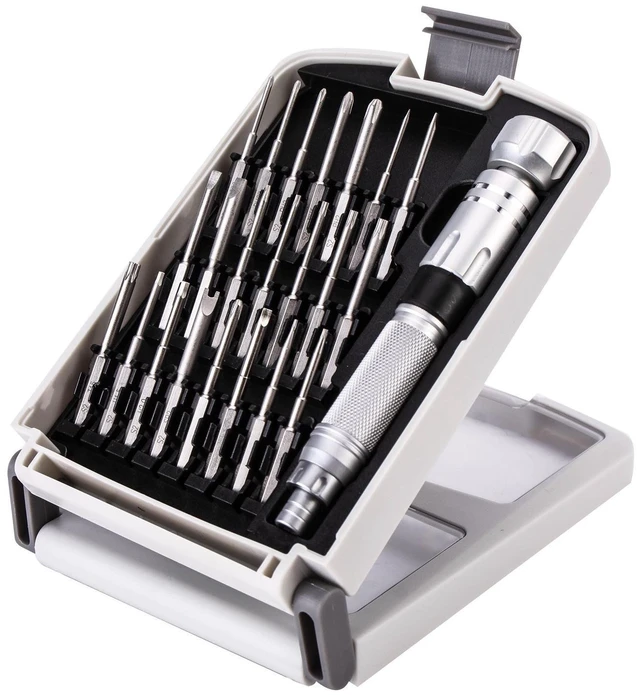 Alt view image 13 of 13 - Small Precision Screwdriver Set for Electronics,22-in-1 Mini Screwdriver Set with 22 S2 Magnetic Screw Driver Bits and Extendable Handle,Multi-bit Tool Kit for Eyeglass Computer Laptop Watch