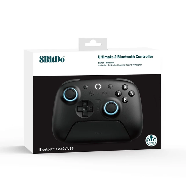 Alt view image 9 of 14 - Ultimate 2 Bluetooth Controller for Switch/Switch 2 & Windows PC, Switch Pro Controller with TMR Joysticks, Switchable Hall Effect/Tactile Triggers, Vibration and Motion Control - Black