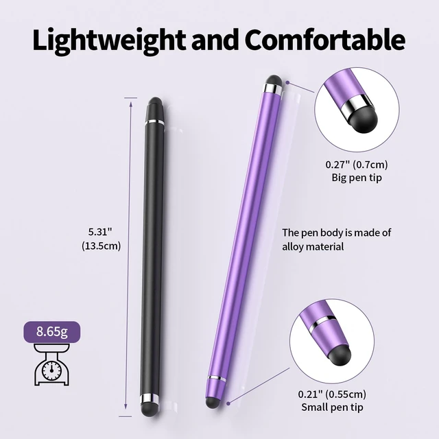 Alt view image 10 of 14 - Stylus(10 PCS), Stylus Pen for Touchscreen iPad. 2-in-1 Universal Stylus