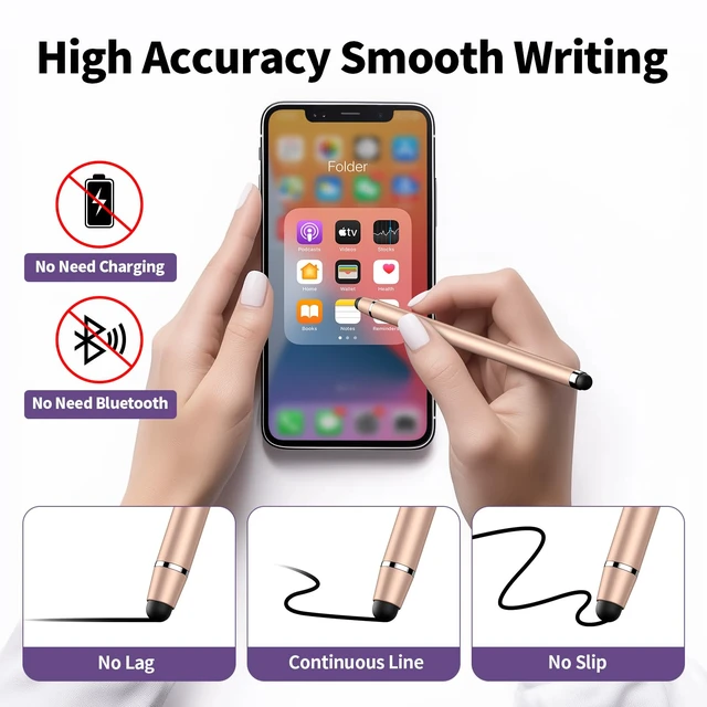 Alt view image 11 of 14 - Stylus(10 PCS), Stylus Pen for Touchscreen iPad. 2-in-1 Universal Stylus