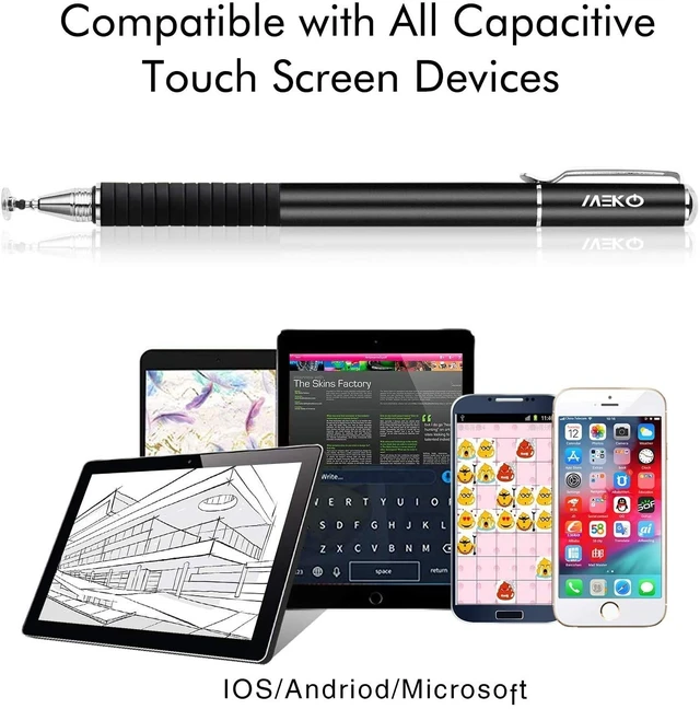 Alt view image 10 of 14 - Stylus Pen for Touchscreen, 2-in-1 Universal Stylus