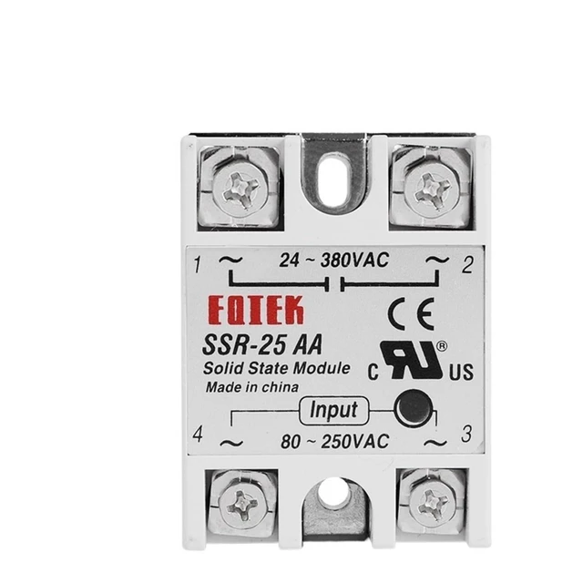 Alt view image 2 of 2 - 25A Singh Phase SSR Solid State Module Relay AC to AC SSR-25AA for Temperature Controller