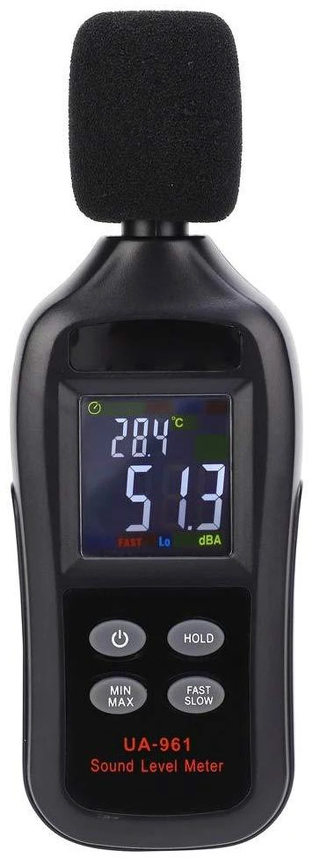 Alt view image 5 of 8 - 35-135dB Measurement Range with 61 Portable LCD Digital Sound Level Meter and Decibel Detector - Noise Tester with Color LCD Display for Quality Control and Monitoring
