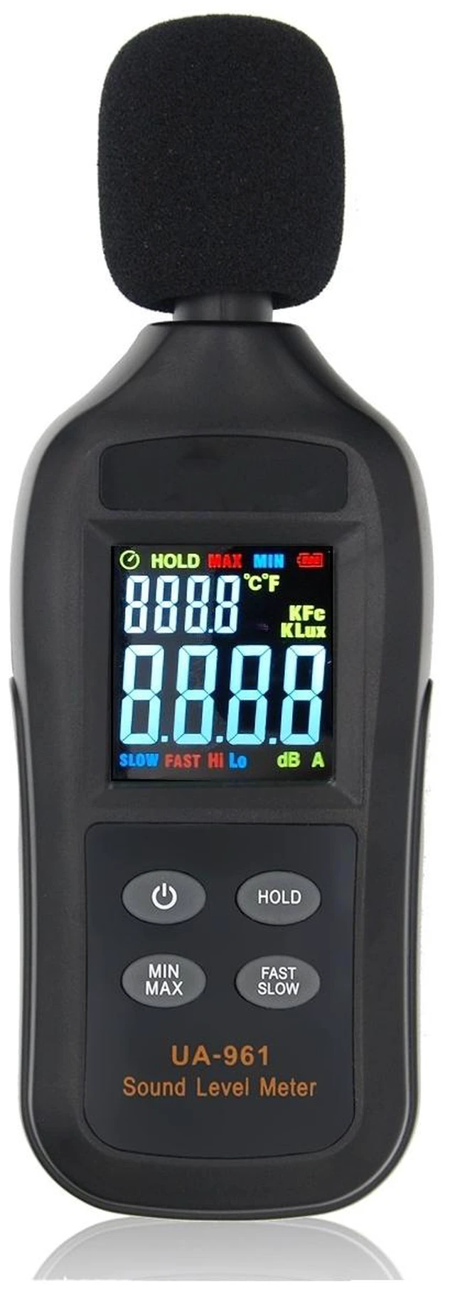 Alt view image 7 of 8 - 35-135dB Measurement Range with 61 Portable LCD Digital Sound Level Meter and Decibel Detector - Noise Tester with Color LCD Display for Quality Control and Monitoring