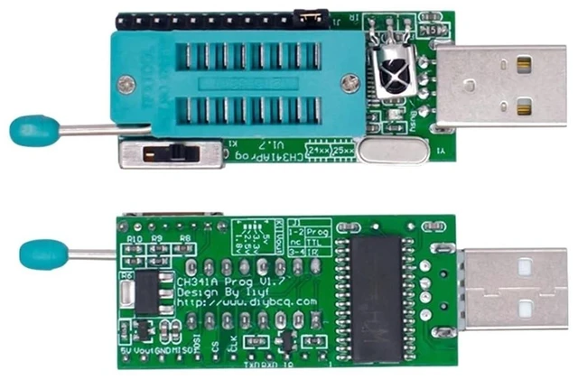 Alt view image 2 of 2 - CH341A Programmer V1.7 1.8V Level Shift W25Q64FW W25Q128FW Gd25LQ64 Programmer Module W/Adaptier Board New 2026 High for Reliable Electronic Component, Precision, Stable Performance