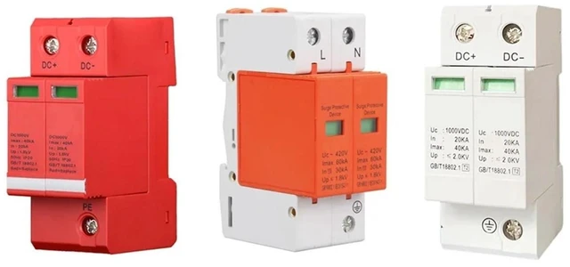 Alt view image 2 of 2 - Photovoltaic Power Surge Protector Surge Protective Device SPD Arrester AC 220V 230V 380V 400V 3/4 Pole Surge Voltage Protection