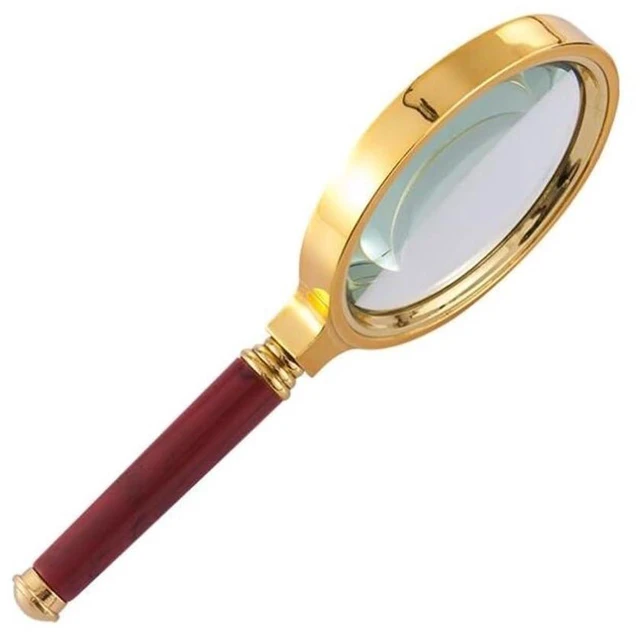 Alt view image 2 of 2 - Handheld Hd Magnifying Glass, 20x Elderly Children Reading Hd Magnifier for Cell Phone Repair Portable Outdoor Ignition Gold 100 * 185mm