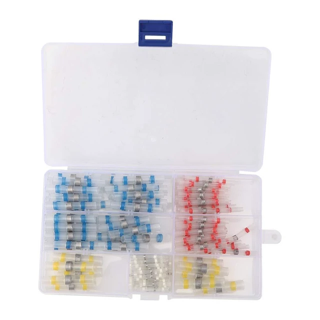 Alt view image 2 of 2 - 150PCs Solder Sleeve Insulation Wire Terminal, Heat Shrink Butt Connectors with Double - Wall Seal, for Automotive Marine Wiring Repair and Electrical Splicing