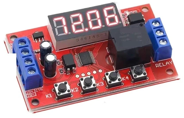 Alt view image 2 of 2 - DC 5V 12V 24V 10A Adjustable Time Delay Relay Module LED Digital Timming Timer Trigger Switch Control(1)