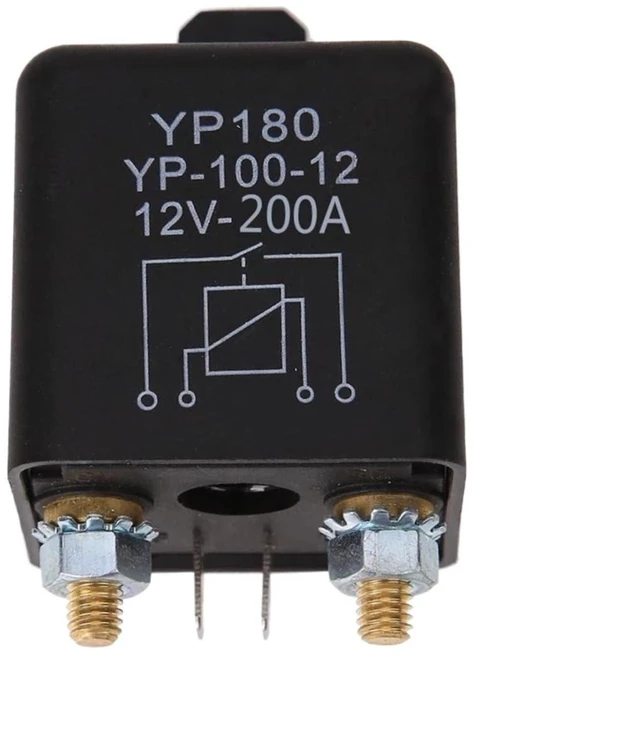 Alt view image 2 of 2 - High Current 4 Pin Car Truck Motor Relay 12V 200A/120A Continuous Type Automotive Car Relays 24V Normally Open (Size : 200A 12V)