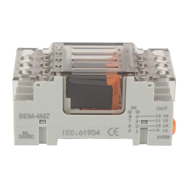 Alt view image 2 of 2 - Sensitive Terminal Module for Automotive Starters and AC Fan Motors - Four Way Small Relay Module in White with Dense High Purity Copper Coil - 10 Million Cycle Life for (Black)