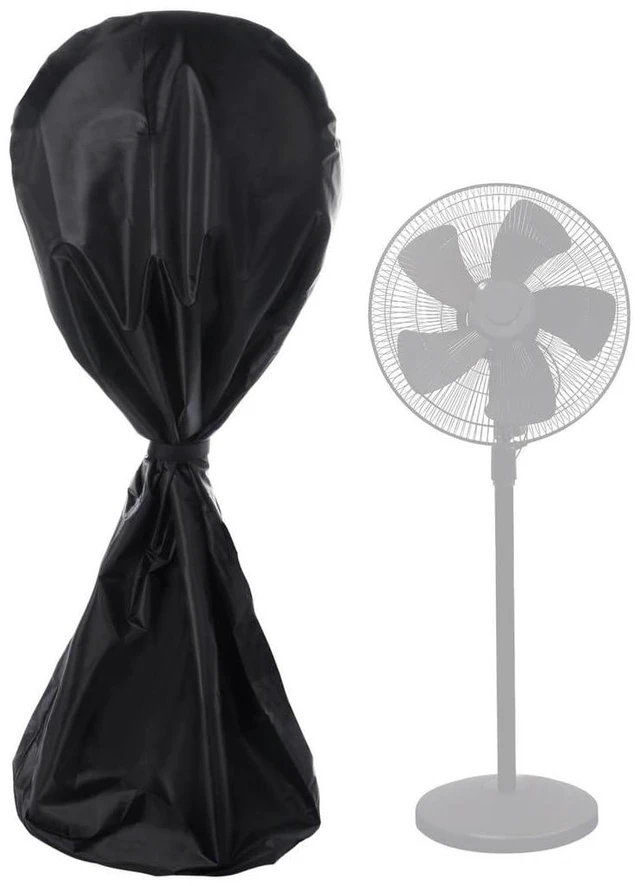 Alt view image 2 of 2 - Standing Floor Fan Protector Cover, 30''D X 57''H, Pedestal with Drawstring, Waterproof Full Protection Fan Dust Cover, 420D Oxford Cloth