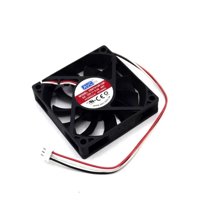 Alt view image 2 of 2 - DS07015R12M 3 Wires Temperature Control CPU Cooling Fan DC 12V 0.4A 7015 70 * 70 * 15mm 7cm 70mm