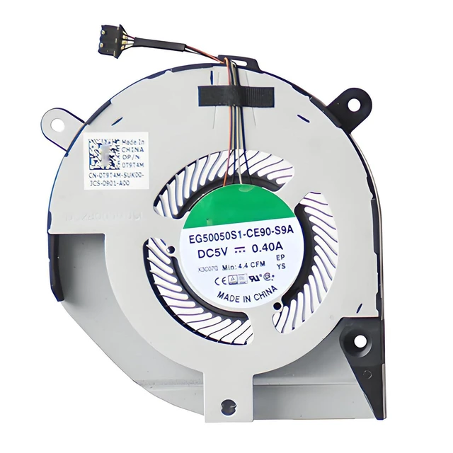 Alt view image 2 of 2 - Discrete Graphics Version Laptop Cooling Replacement CPU Fan for forDell Latitude 5400 P98G Series EG50050S1-CE90-S9A 0T9T4M 5V 4 PIN