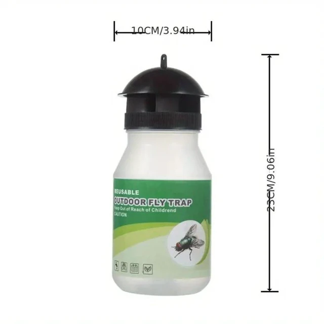 Alt view image 10 of 10 - 10 PCS Green sticker fly trap, fly bottle, fly trap, fly cage, fly catcher