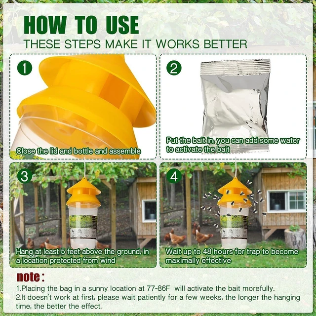 Alt view image 8 of 10 - 20 PCSGarbage station trash can cowshed fly killer, fly trap, fly killer bottle, fly bottle, fly trap