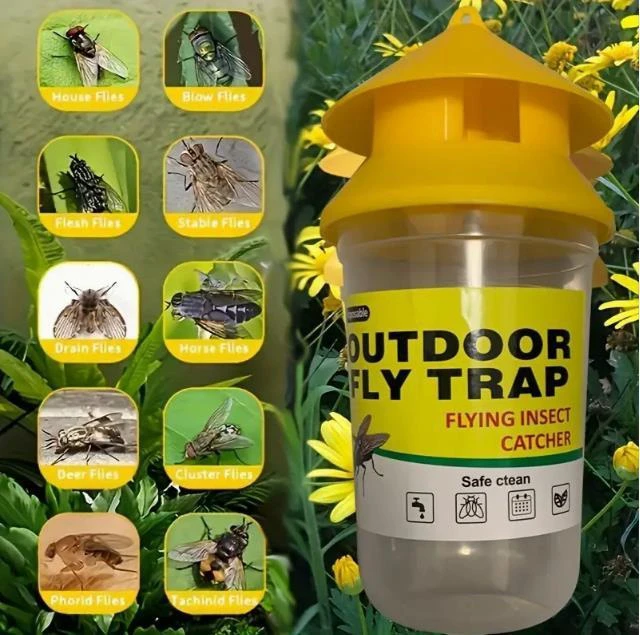 Alt view image 6 of 10 - 10 PCS Yellow fly-killing bottle, fly bottle, fly trap, fly-killing device, fly trap, fly cage, fly trap