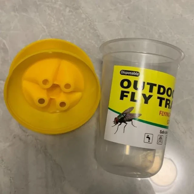 Alt view image 7 of 10 - 10 PCS Yellow fly-killing bottle, fly bottle, fly trap, fly-killing device, fly trap, fly cage, fly trap