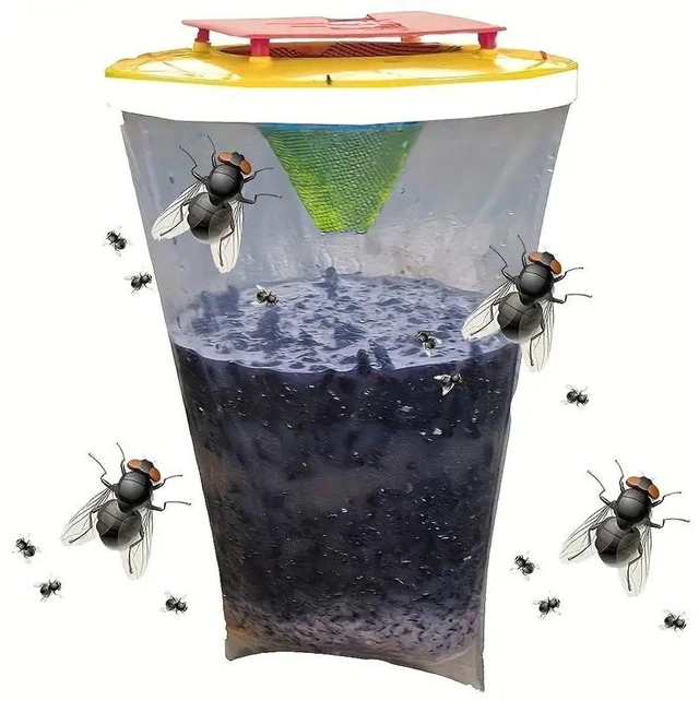 Alt view image 8 of 10 - 10 PCS 1 fly trap, fly trap, outdoor fly trap, fly capture bag, fly extermination bag