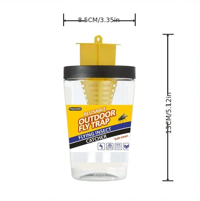 Alt view image 4 of 6 - 20 PCS Orange, blue and black fly-killing bottle, fly bottle, fly trap, fly-killing device, fly trap, fly cage, fly trap