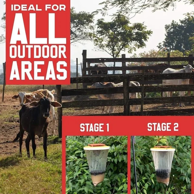 Alt view image 6 of 8 - 30 PCS FLY TRAP Suspended water-soluble bait fly trap, fly cage, fly bag, fly catcher, fly bag