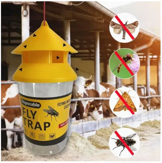 Alt view image 6 of 10 - 20 PCS Orange fly trap, fly bottle, fly trap, fly trap, fly cage, fly trap