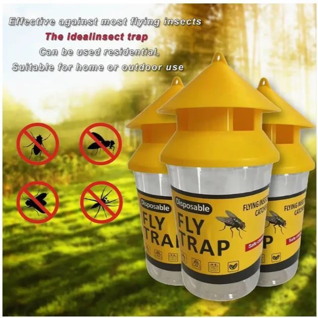 Alt view image 9 of 10 - 20 PCS Orange fly trap, fly bottle, fly trap, fly trap, fly cage, fly trap