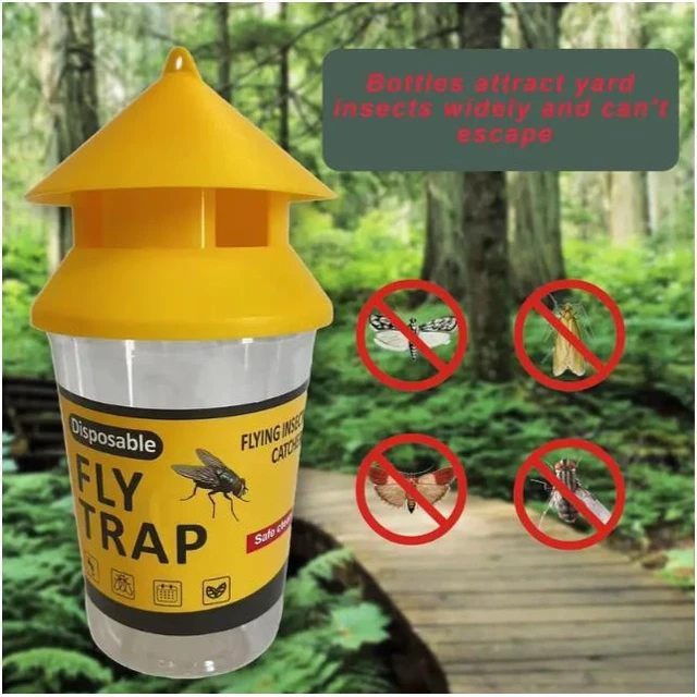 Alt view image 10 of 10 - 20 PCS Orange fly trap, fly bottle, fly trap, fly trap, fly cage, fly trap