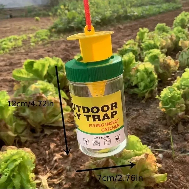 Alt view image 6 of 10 - 30 PCS Green, black and yellow fly-killing bottle, fly bottle, fly trap, fly trap, fly cage, fly trap trap