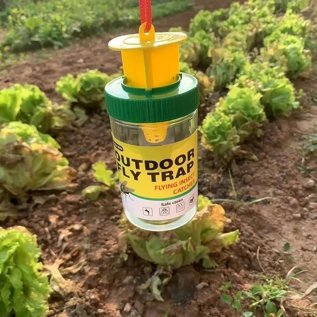 Alt view image 7 of 10 - 30 PCS Green, black and yellow fly-killing bottle, fly bottle, fly trap, fly trap, fly cage, fly trap trap