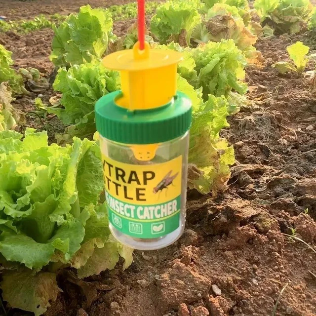 Alt view image 10 of 10 - 30 PCS Green, black and yellow fly-killing bottle, fly bottle, fly trap, fly trap, fly cage, fly trap trap